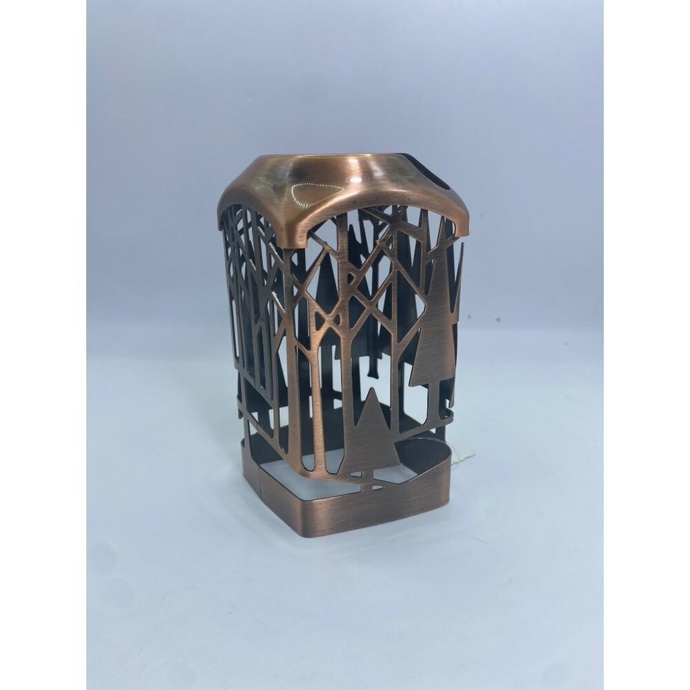 Bath & Body Works Soap Holder Sleeve Fall Winter Trees Copper Bronze Tone